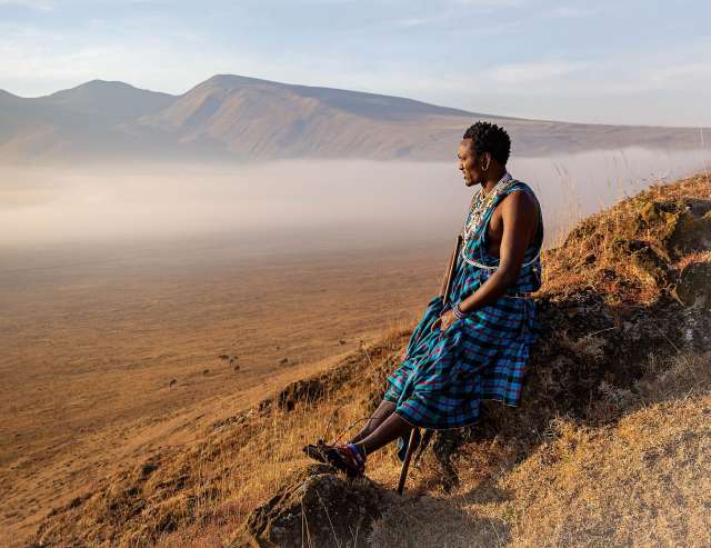 Sonnenaufgang im Ngorongoro-Park