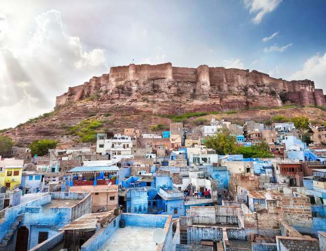 gewaltige Festung über Jodhpur: Fort Mehrangarh
