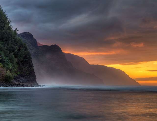 Ke'e Beach Sunset : Kauai, Hawaii