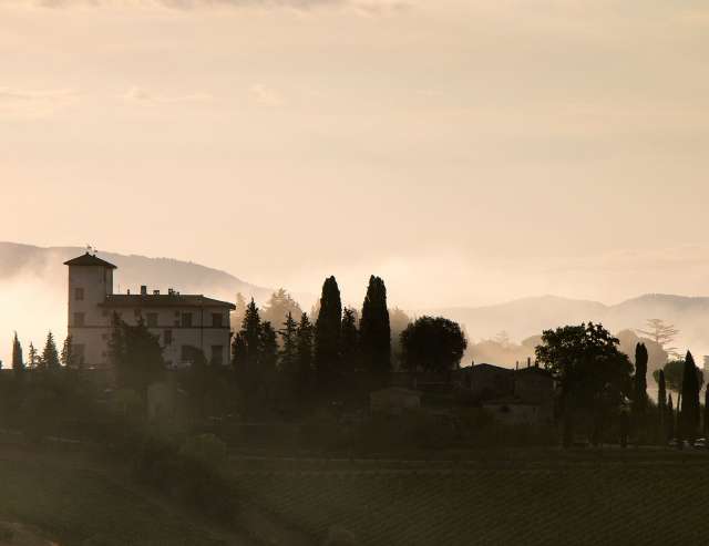 San Cascian, Morgenstimmung: Reisefoto von