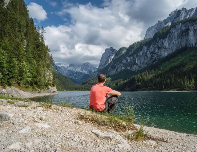Dachstein-Berge am Gosauer See