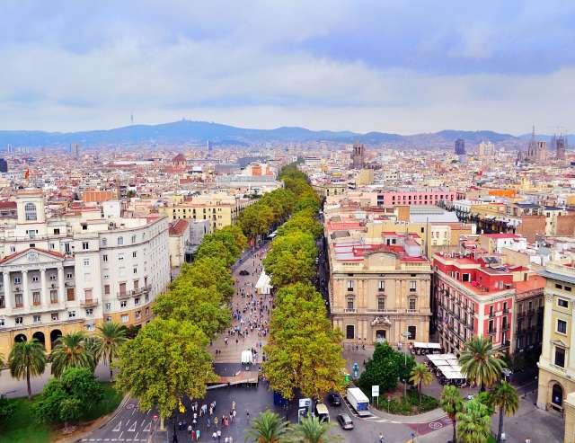 urbanes Leben: Ramblas von Barcelona