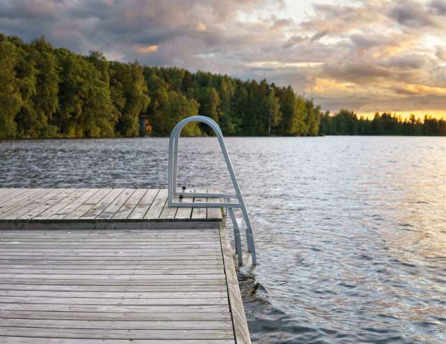 Frischer Start in den Tag: See