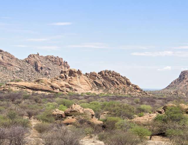 zerklüftet: Erongo-Gebirge