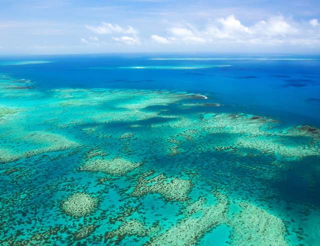 Vom Mond aus zu erkennen: das Great Barrier Reef