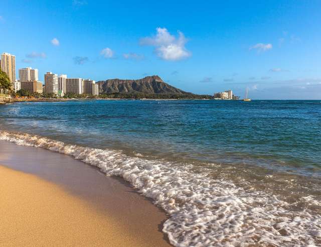 beliebtester Strand von Hawaii: Waikiki Beach