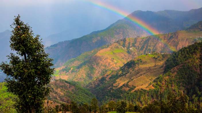 Regenbogen in den Bergen – ©Reisefoto von Erika Pinzl