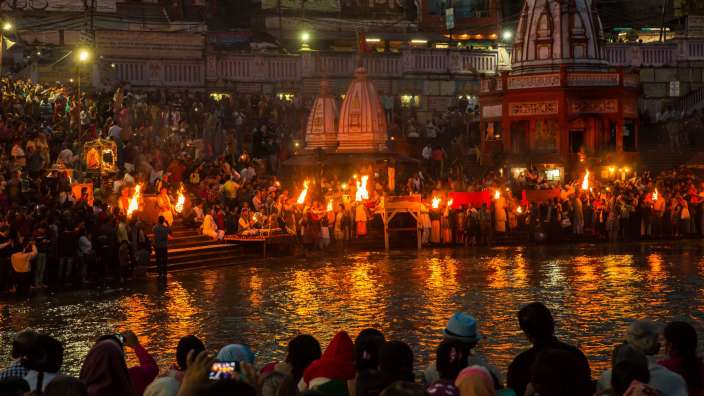 Aarti Zeremonie in Haridwar – ©Reisefoto von Erika Pinzl