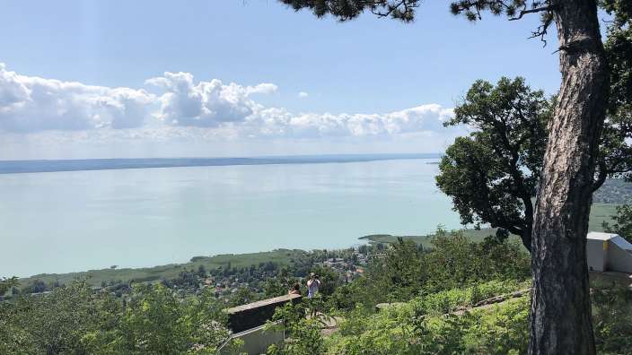 Blick vom Badacsony auf den Balaton