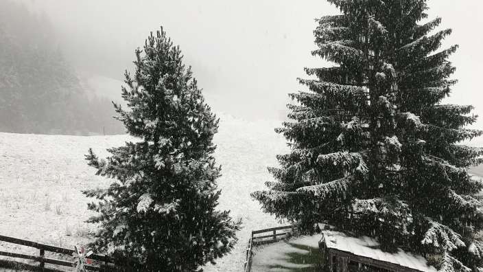 Schnee am Abreisetag in Südtirol