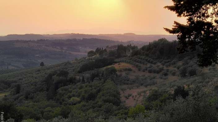 Abendstimmung in einer Patriziervilla bei San Casciano