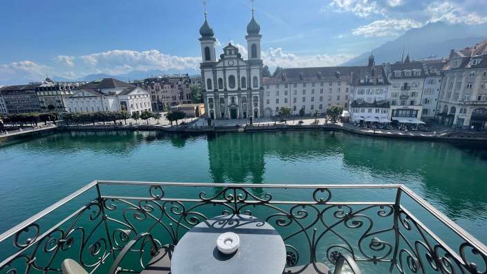 Blick aus dem Hotelzimmer in Luzern