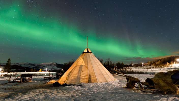 Traditionelles Zelt der Samen