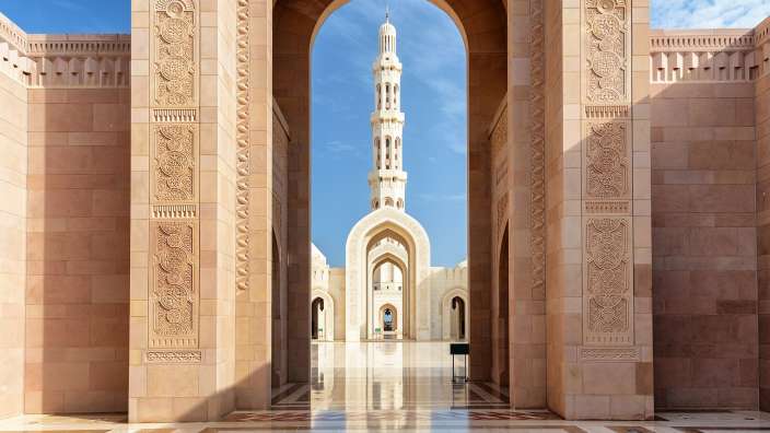 Sultan Qaboos Moschee in Muscat