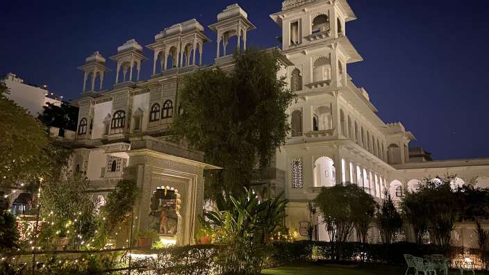 Amet-Havel-Hotel, Udaipur, dekoriert für Diwali