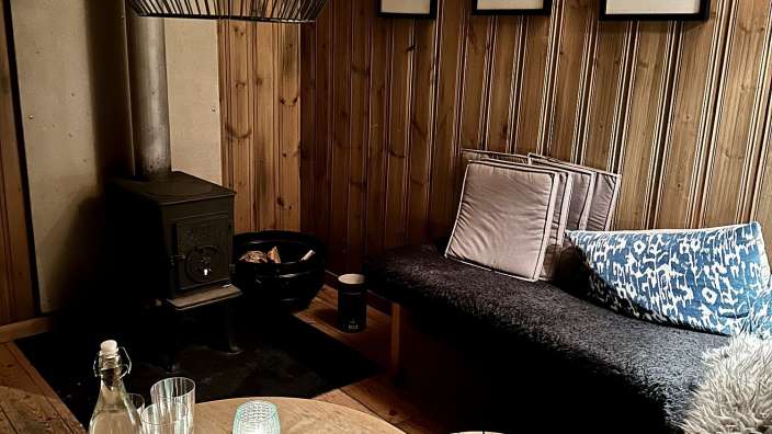 Sauna in der Lodge bei Luleå