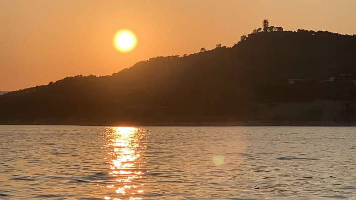 Sonnenuntergang in der Nähe von Split