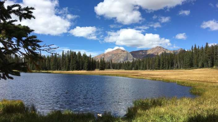 Einsamer See in den Rocky Mountains