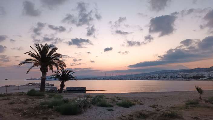 Typisch: Sonnenuntergang am Meer