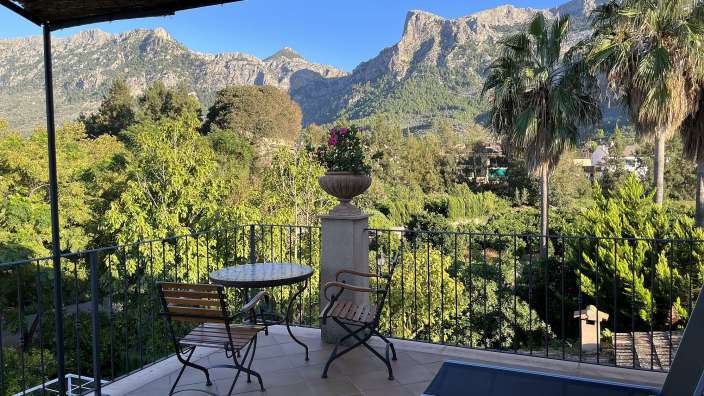 Ausblick von der Terasse in Sóller