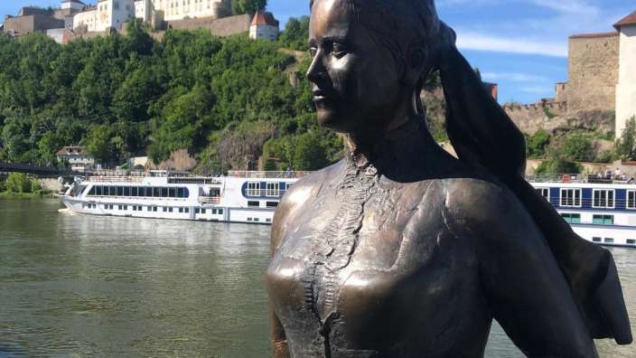 Passau am Dreiflüsseeck, die Donau, der Inn und die Ilz