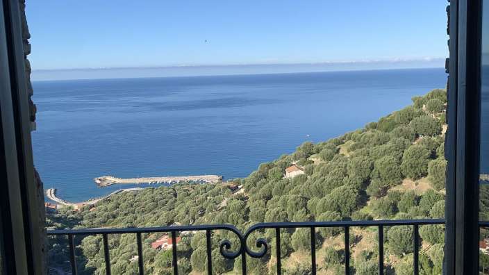 Blick vom Zimmer in Pisciotta