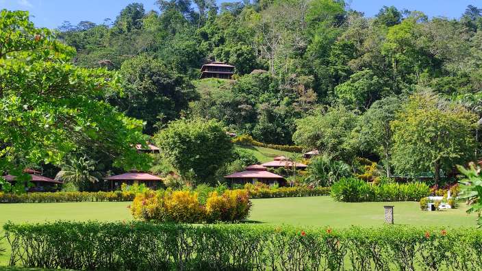 Die "Kunken Lodge" vom Strand aus gesehen