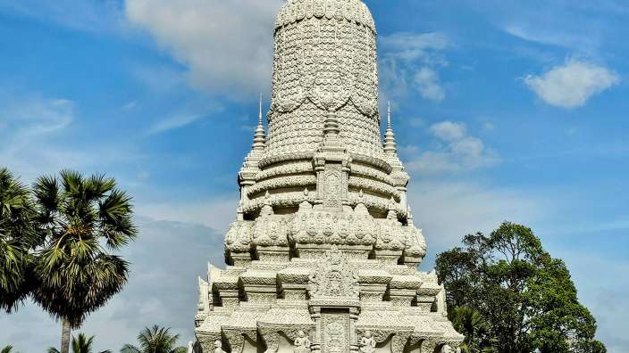 Stupa auf dem Gelände des Königspalastes in Phnom Penh