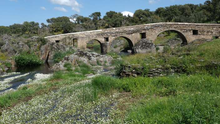 Westlich von Trujillo am Fluß Tamuja