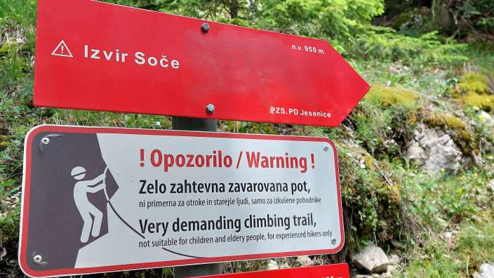 Auf dem Weg zur Socaquelle - Hinweis berechtigt