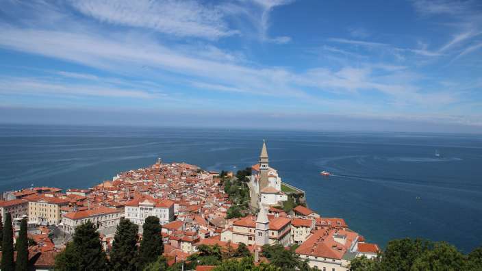 Piran vom Burgberg aus