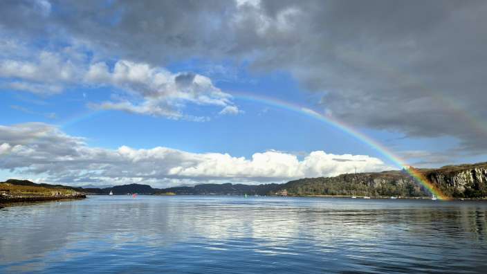 Regenbogen auf der Rückfahrt von Isle of Kerrera