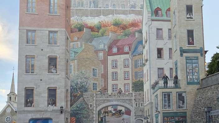 Quebec, bemalte Hauswand