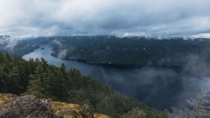 Blick vom Jocelyn Hill (Hügel nahe Victoria, BC)