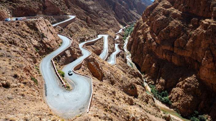 Blick in das Dades Tal nördlich der Kasbah Flilou