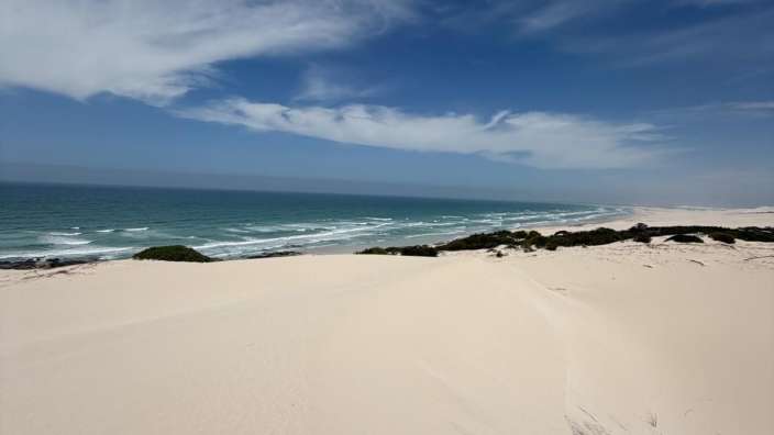 Weißer Sandstrand in De Hoop