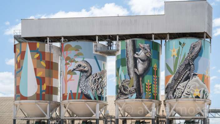 Getreidesilos in Newdegate