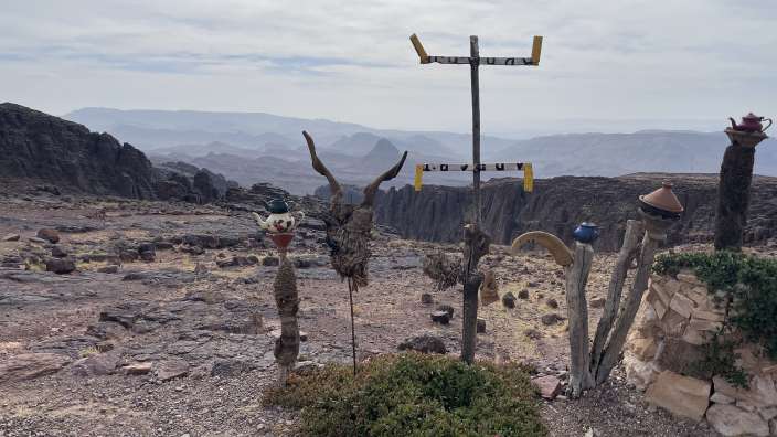 Blick vom Pass Richtung Sahara 