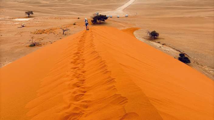 ein Highlight: die Dünen der Namib!