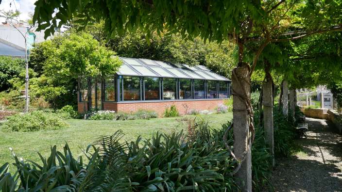 Garten und Frühstückspavillon in Porto