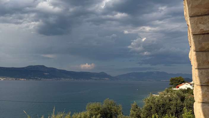 Blick aus der Unterkunft in Trogir