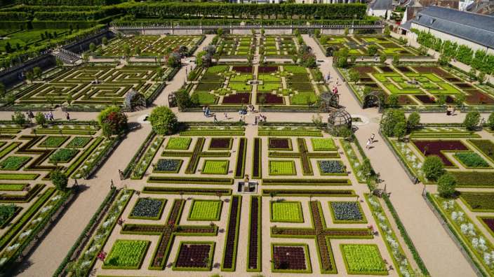 Gemüsegarten am Château Villandry