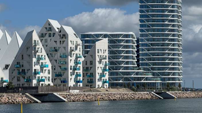 Moderne Architektur im Hafen von Aarhus