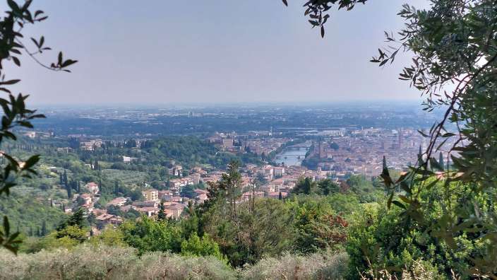 Blick auf Verona von der Unterkunft aus