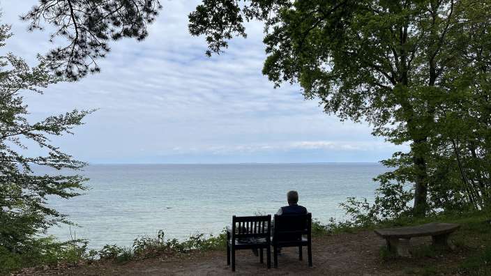Garten von Munkeruphus, mit Blick auf Schweden