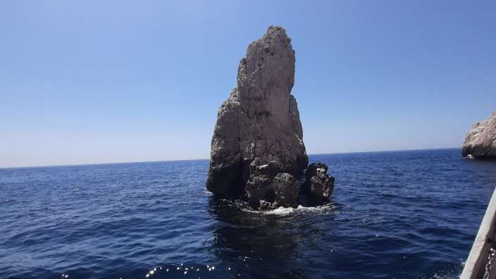 Calanques de Cassis vom Wasser aus