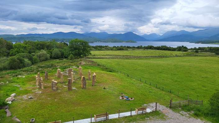 Blick vom Barcaldine Castle