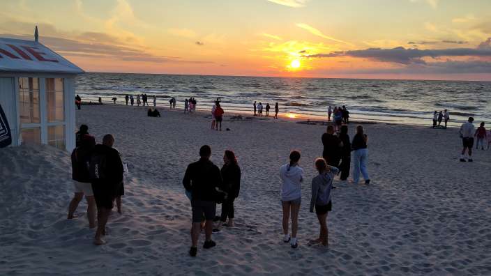 Sonnenuntergang an der polnischen Ostseeküste