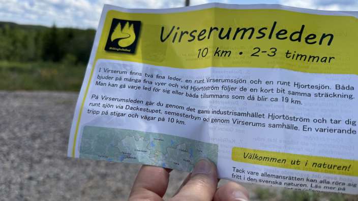 Auch dieser Wanderweg, von der Unterkunft bei Vetlanda