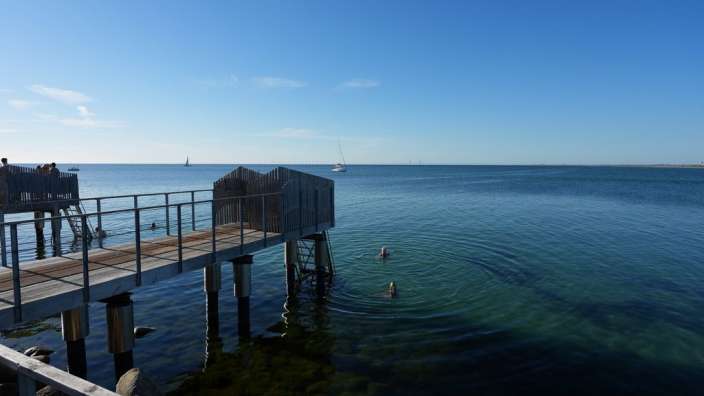 Badesteg an der Ostsee auf Skanör
